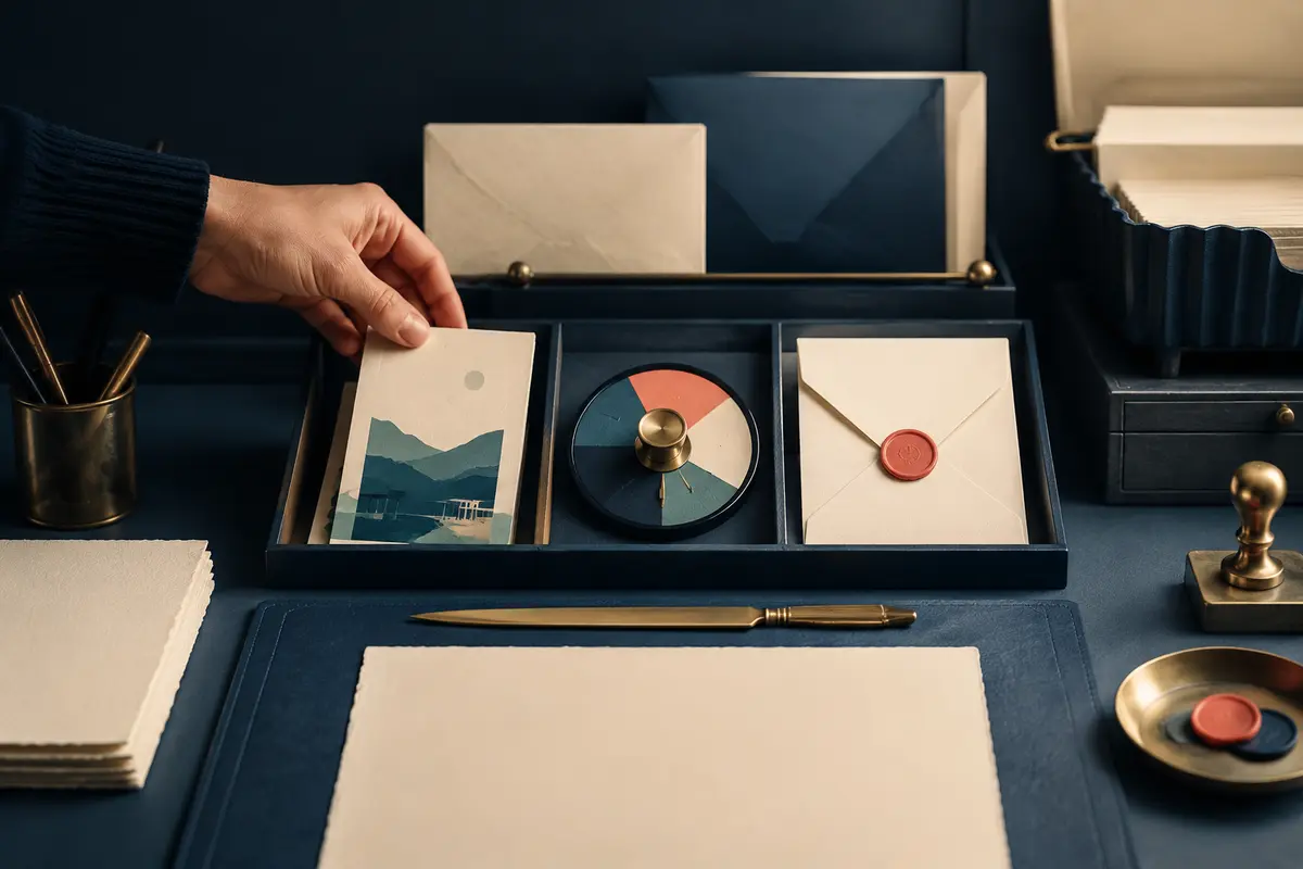 Une main compose un courrier à partir du contexte, du ton et d’une enveloppe.